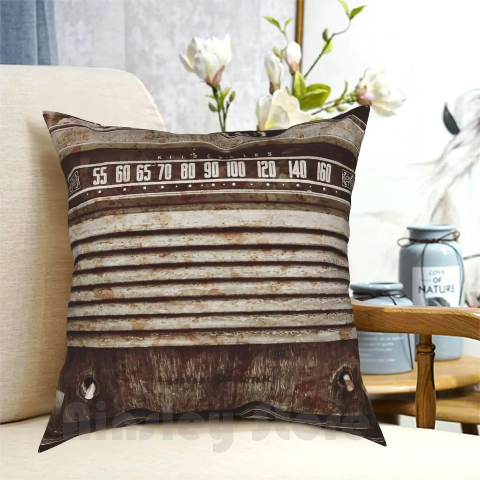 Classic Oldies Fan-Old Vintage Radio Photography Pillow Case Printed Home Soft Throw Pillow Vintage Radio Old Weathered