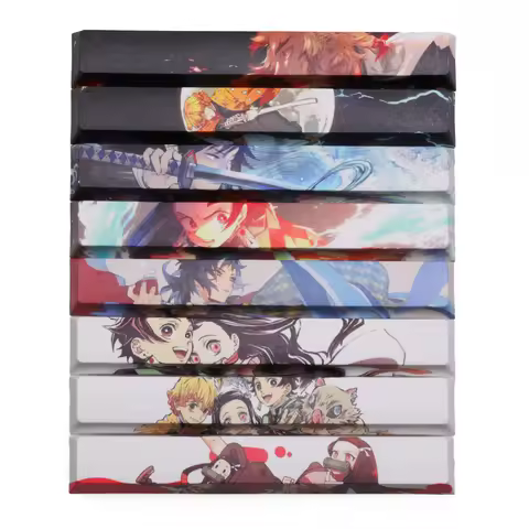 Allover dye subbed Keycap Novelty 6.25u spacebar pbt for custom mechanical keyboard Demon Kamado Tanjirou Nezuko