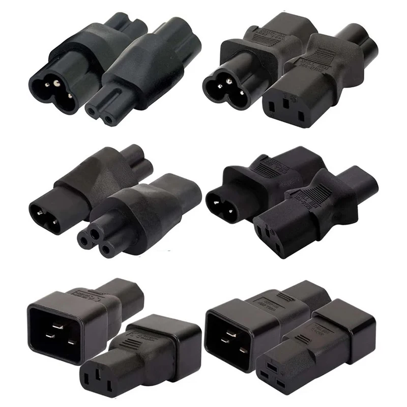 1pcs Black 6A 10A 16A IEC320 C15 C13 C14 to C19 C20 C21 C5 C6 C9 C7 C8 Convert Connector Electric UPS PDU AC Socket Adaptor Plug