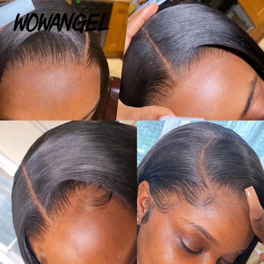 Wow Angel SKINLIKE Real HD Lace Front Perücken Kurze Bob-Perücke Blunt Cut Perücke 13x4 HD Lace Frontal Echthaar-Perücken Vorgezupft Ohne Klebstoff – Detail 4
