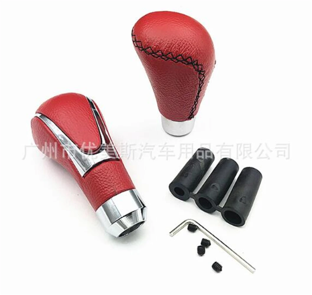 

Universal Car Gear Shift Knob Leather Lever Shifter Red Stick AT Gear Head Lever Headball Fit For Honda Toyota Nissan Mitsubishi