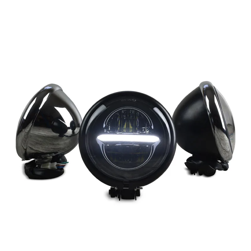 883 Retro Sepeda Motor Dimodifikasi LED Highlights 5.75 Inci Lampu Line Mengemudi Lampu Berkedip