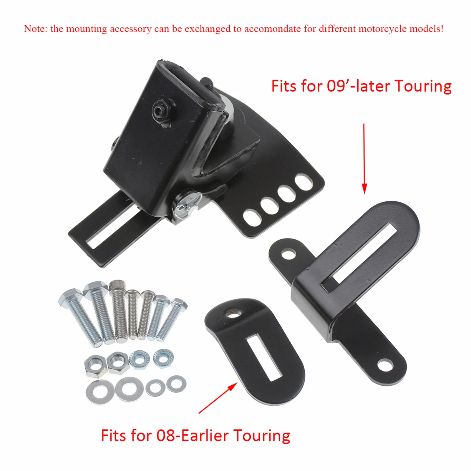 Dossier de siège conducteur de moto, réglable, enfichable, Harley Touring Road King Electra Road Street, nouveau, 1997-2020