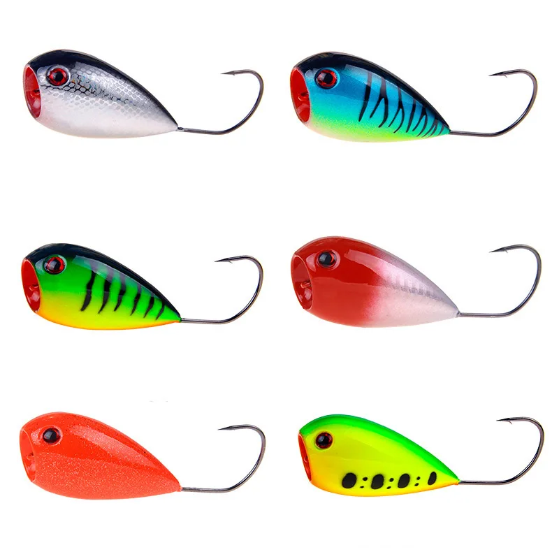 1Pcs/lot Big mouth 8cm 13g Popper Fishing Lure Crankbaits  Artificial Baits Croatian EGG Floating Hard Bait with Single Hook