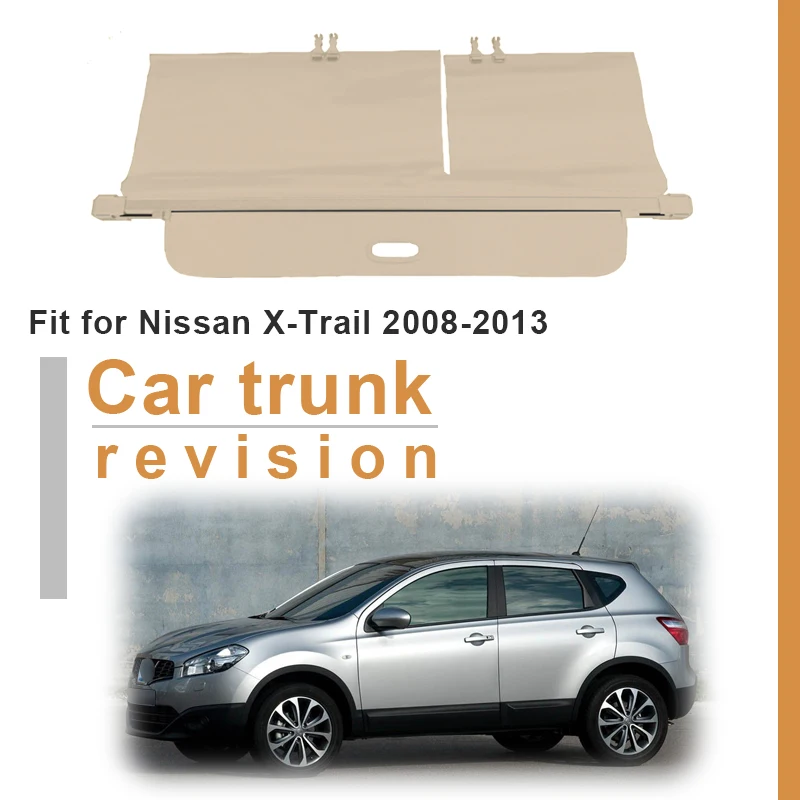 Trunk Parcel Shelf Cover for Nissan X Trail T31 X-Trail Rogue 2009 2010 2011 2012 2013 Retractable Rear Racks Spacer Curtain