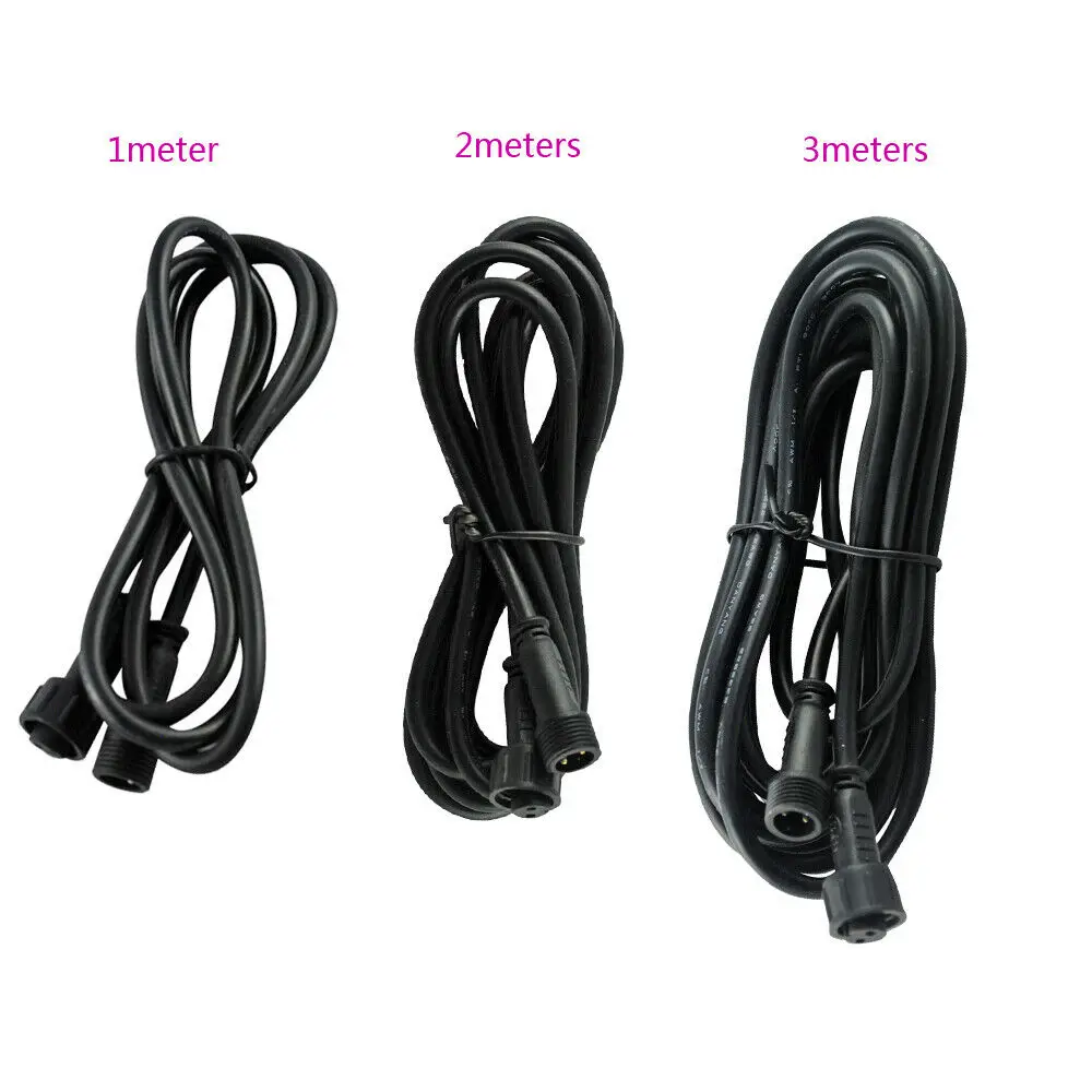5pcs FVTLED 2/4/5PIN 1/2/3Meter Waterproof Extension Cable Power Cord Male And Female Connectors Single Color For LED Lights