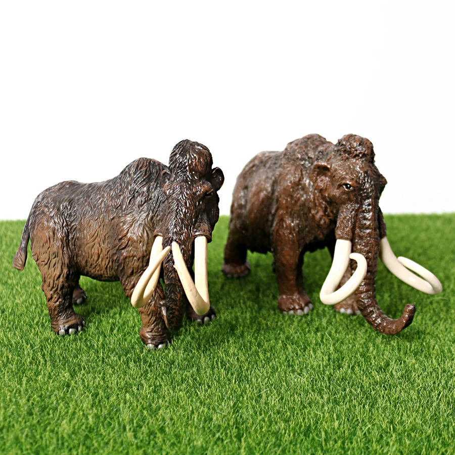 Realistico Elefante di Plastica Woolly Mammoth Animali Selvatici Modello Figura di Azione per la Raccolta Decor Scienza giocattoli Educativi