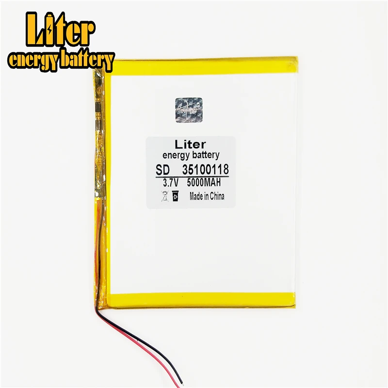 ポリマーリチウム電池 3.7 5000 mah 35100118 のための 7 インチ 8 インチ 9 インチ 10 インチ 12 インチタブレットpc