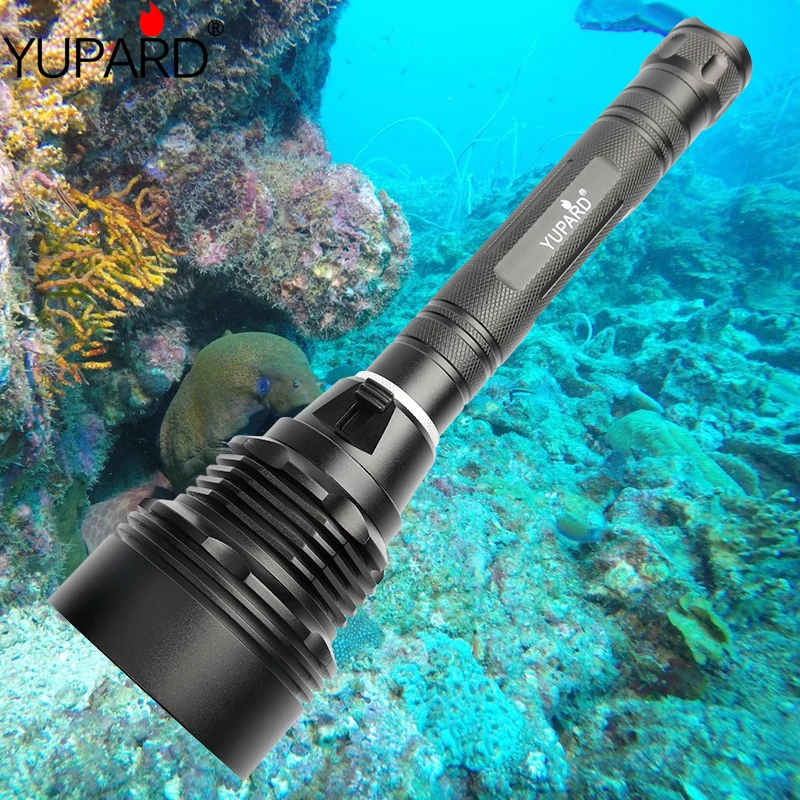 IPX8 new P90 strong light deep-sea diving deep-sea operation patrol aluminum alloy deep-diving 50m diving flashlight