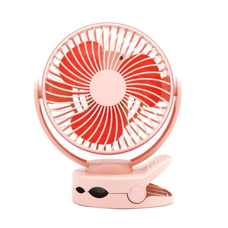 Rechargeable Clip Fan USB Desktop 4 Speed  Fast Charging Portable Suitable for Baby Stroller Car Office Treadmills