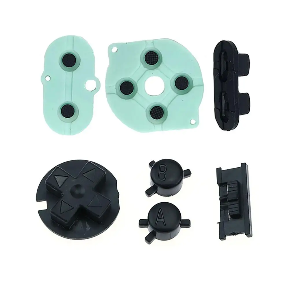 Botón conductor de goma de silicona JCD para Game Boy Color GBC botón de encendido y apagado botones AB almohadillas D