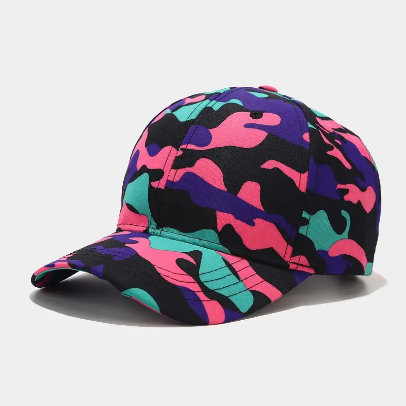 Camouflage Printing Cotton Casquette Baseball Cap Adjustable Snapback Hats for Men and Women 182