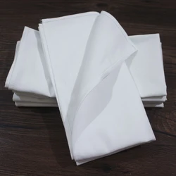 1Pcs White Cotton Table Napkins 48*48cm Cloth Napkins Handkerchief Hotel Wedding Party Table Decoration Table Napkin