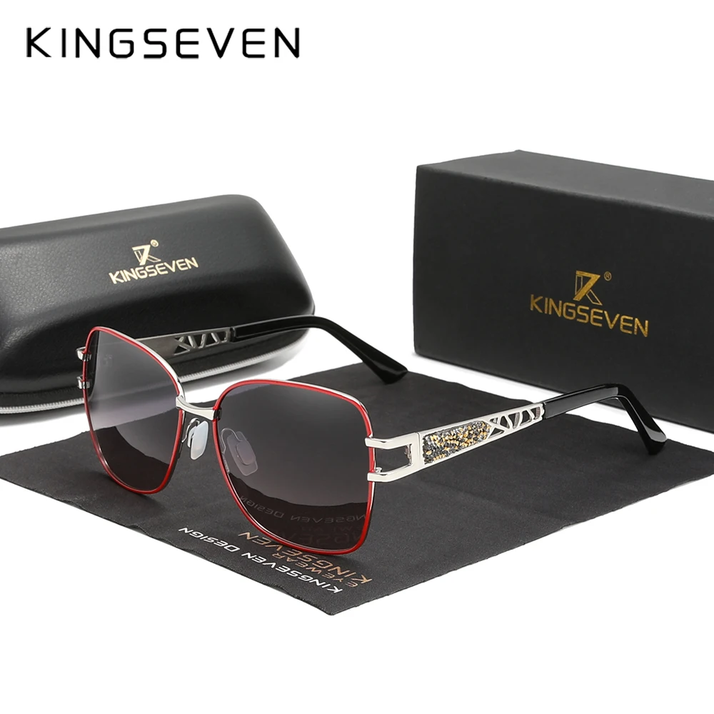 

Genuine KINGSEVEN Womens Sunglasses Polarized Luxury Brand Designer New Hollow-carved Fashion Women Oculos de sol feminino