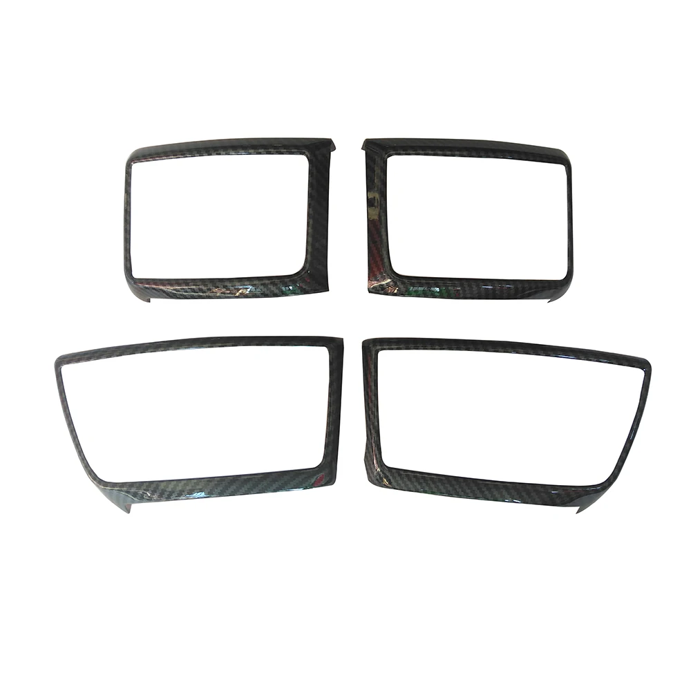 Car ABS Carbon Fiber Color Air Conditioning Dashboard Vent Decorative Cover For Ford Ranger Everest Endeavor Wildtrak 2015-2021