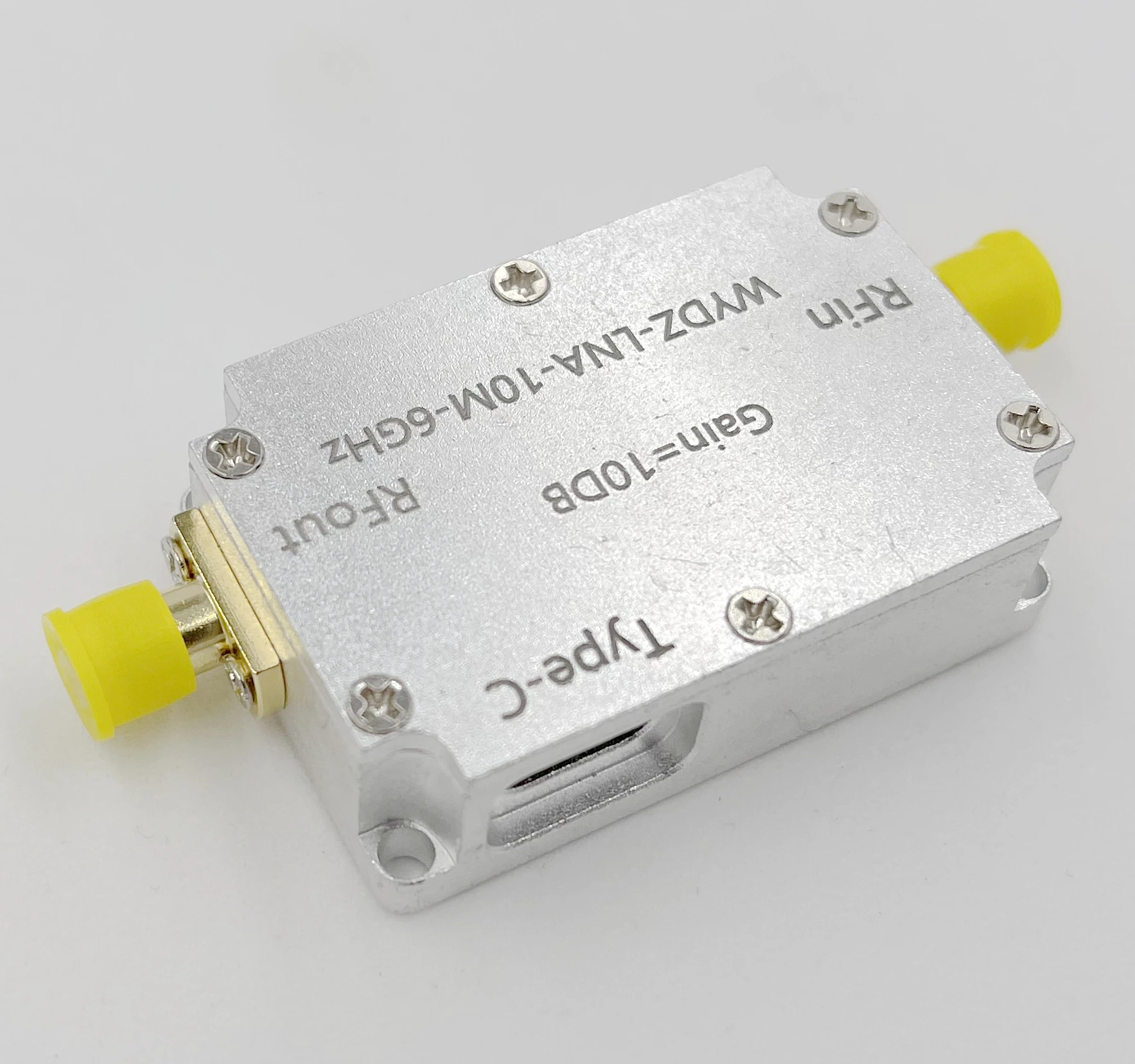 TYPE-C LAN 10Mhz-6GHz High Flatness Amplifier gain 10DB 30DB 20DB 40DB RF signal AMP FOR HAM SDR Software radio FM radio