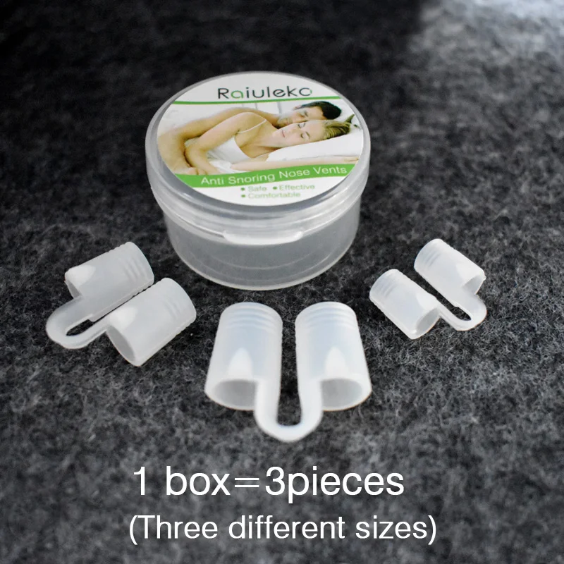 3 Different Sizes Of Medical-Grade Soft Silicone Anti-Snoring Nasal Dilator Ventilation Easy To Breathe Sleep Aid Nose Clip