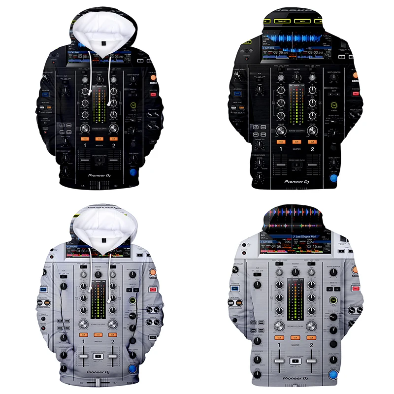 Pioneer Dj Costume 3d Hoodies Pullover Men Women Hoodie Hoody Tops Daily Casual Long Sleeve 3D Hood Hooded Sweatshirts Plus Size