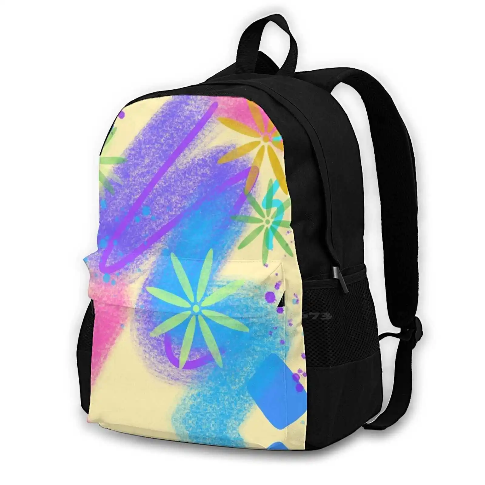

Parrots Travel Laptop Bagpack School Bags Bright Pink Orange Yellow Mustard Lime Green Grass Olive Purple Blue Sea Blue Cyan