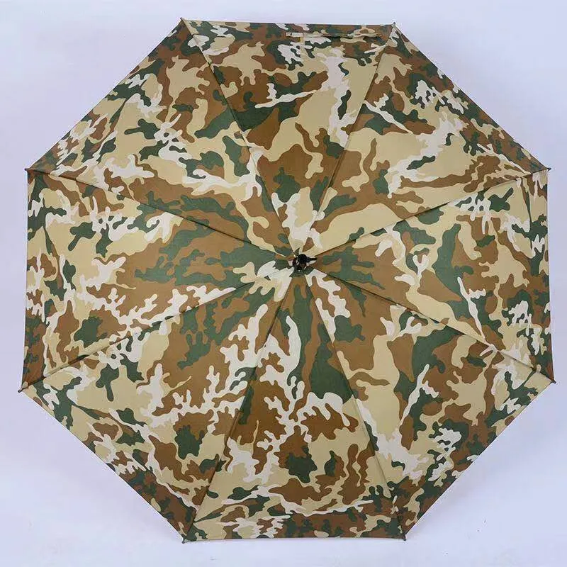 Rifle imitation wooden(plastic) handle gun umbrella sunscreen anti-thunder windproof fiberglass camouflage military long parasol