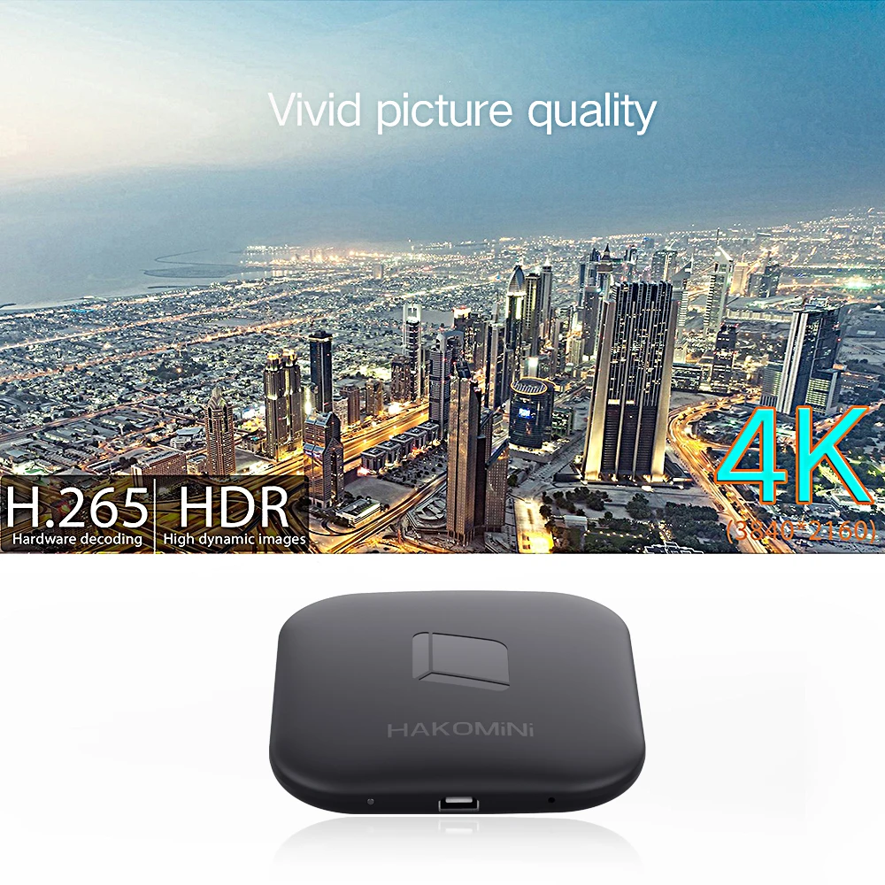 HAKOMiNi Android TV Box Genuine Google Certificate Android TV OS Amlogic S905Y2 5G WIFI 4K Support Google Assistant Chromecast