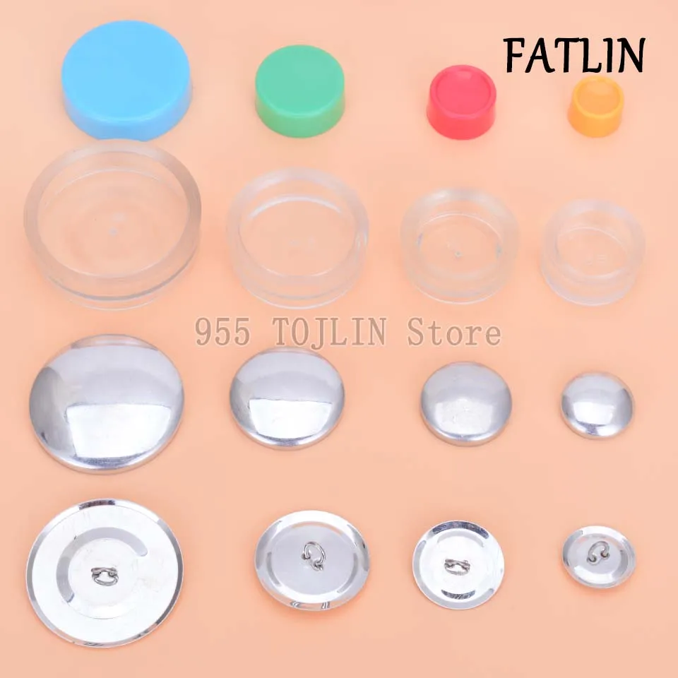 Covered Button 20 or 50Sets DIY Handmade Fabric Button Bread Shape Round Fabric Cover cloth button base Semi-finished Product
