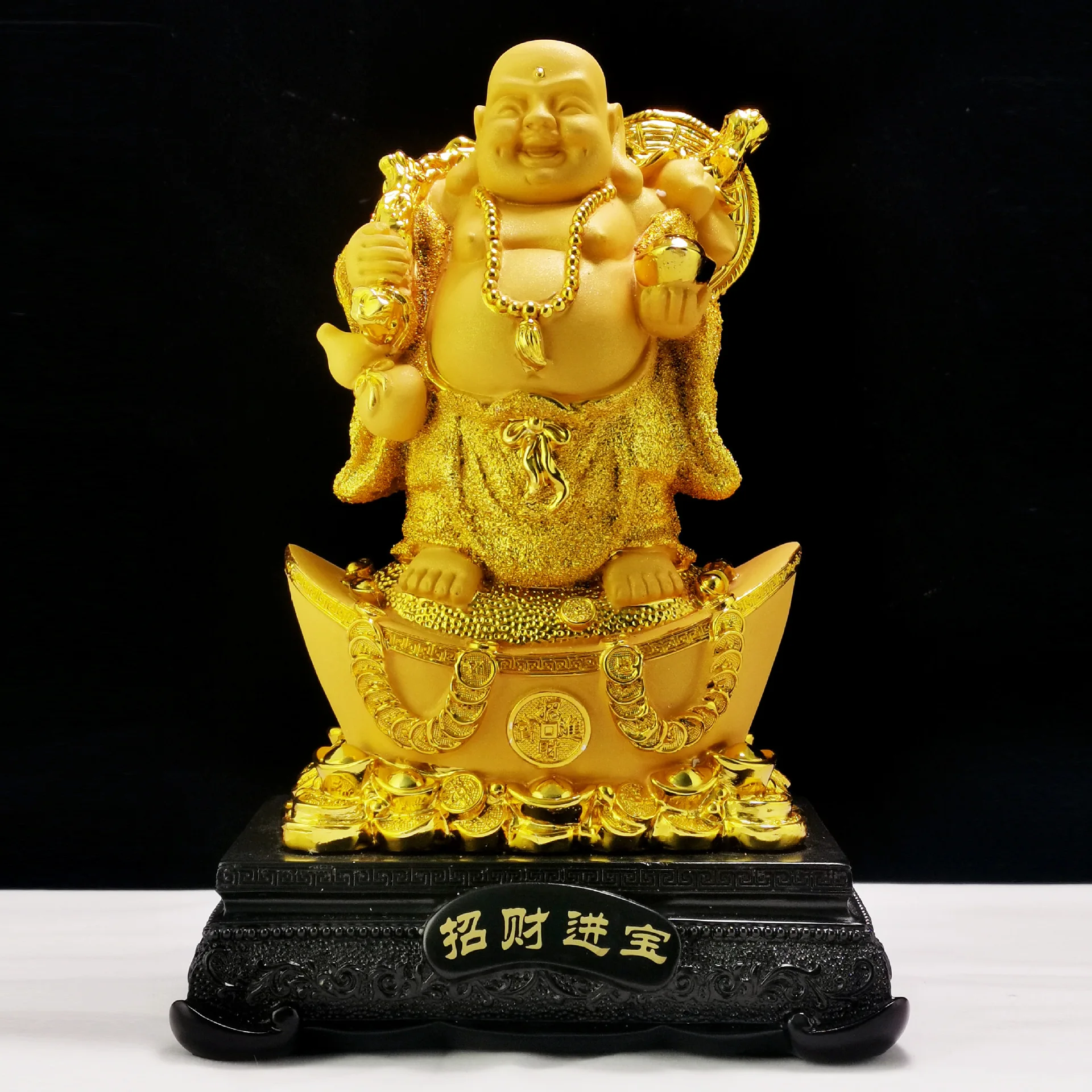 Diwansi Gold Placer Lucky Treasure Yuanbao Maitreya Ornaments and Crafts Home Shop Send Opening Gifts Wholesale.