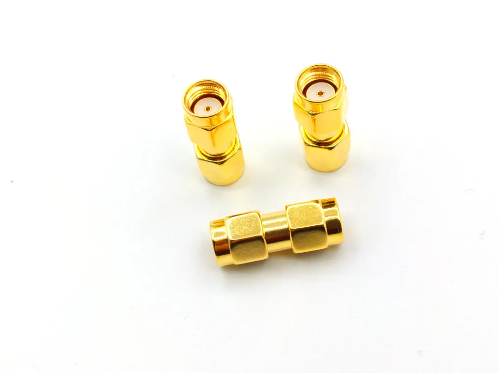 50pcs -100pcs-200pcs RP-SMA male jack center to RP-SMA male jack in series RF adapter connector