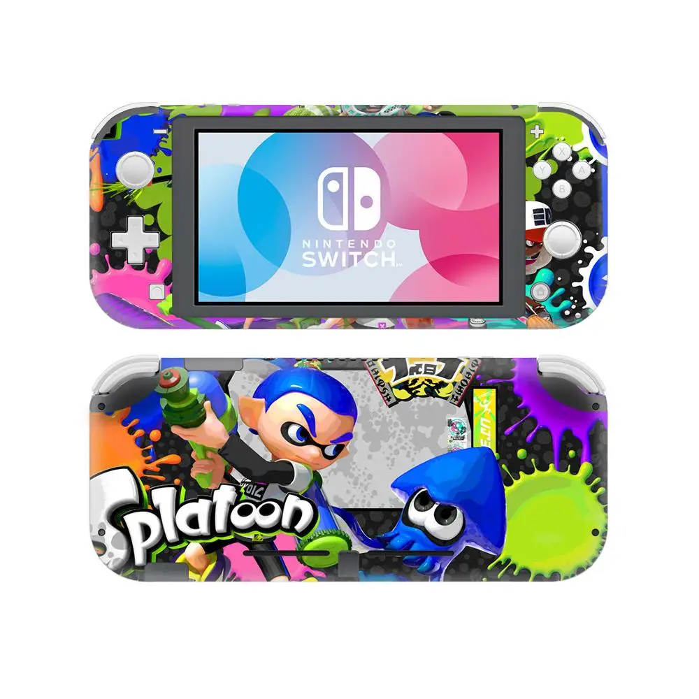 Gra Splatoon 2 skórka naklejka naklejka na konsolę Nintendo Switch Lite i przełącznik kontrolera Lite Protector skórka naklejka Vinyl