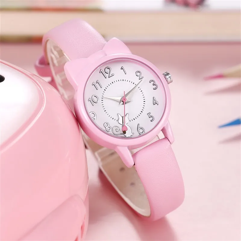 Kids Watch Electronic Waterproof Watches Cartoon CAT Primary School Children Boys And Girls Quartz Wristwatch Reloj Infantil