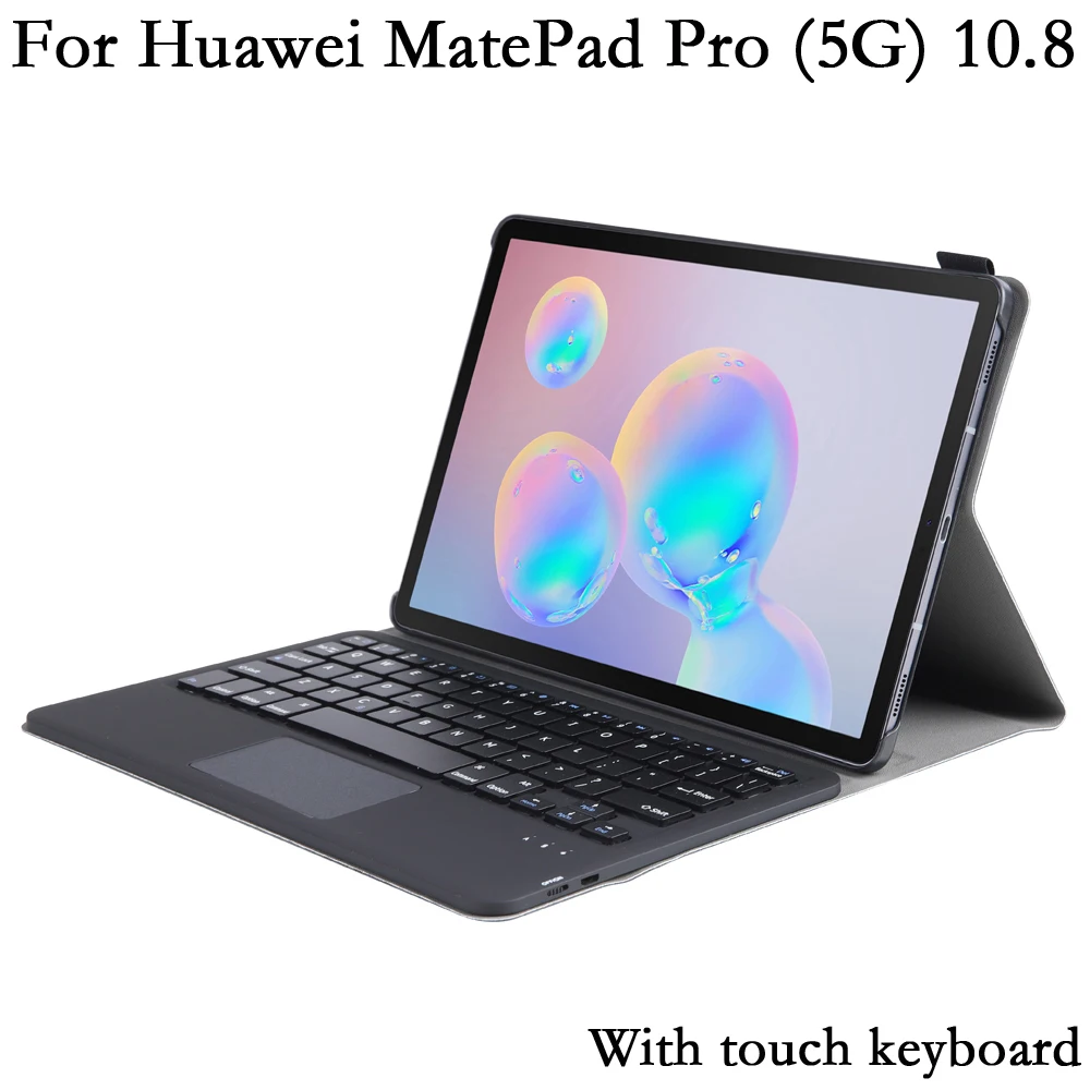 Huawei用bluetoothタッチキーボードケース,合成皮革タブレットプロテクター,huawei matepad pro 10.8,5g MRX-W09 MRX-AL09