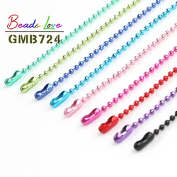 10pcs/lot 1.5MM Ball Bead Chains Fits Key Chain/Dolls/Label Hand Tag Connector For DIY Necklace Jewelry Making Findings 60cm