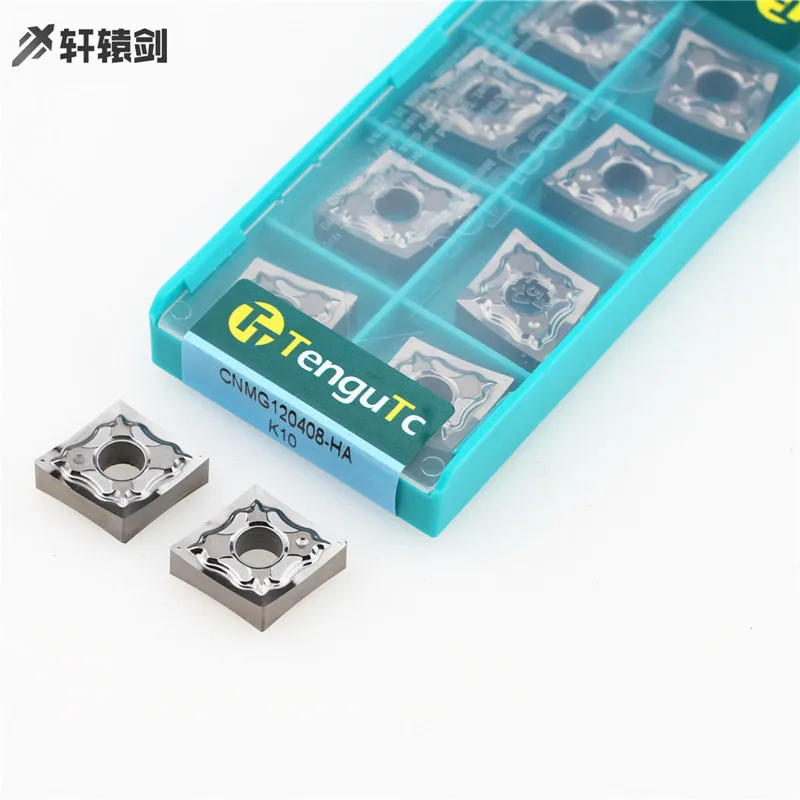 10 Chiếc CNMG120402 CNMG120404 CNMG 120408 Hà K10 Nhôm CNC Carbide Lưỡi Dao Tiện Dụng Cụ Chế Biến