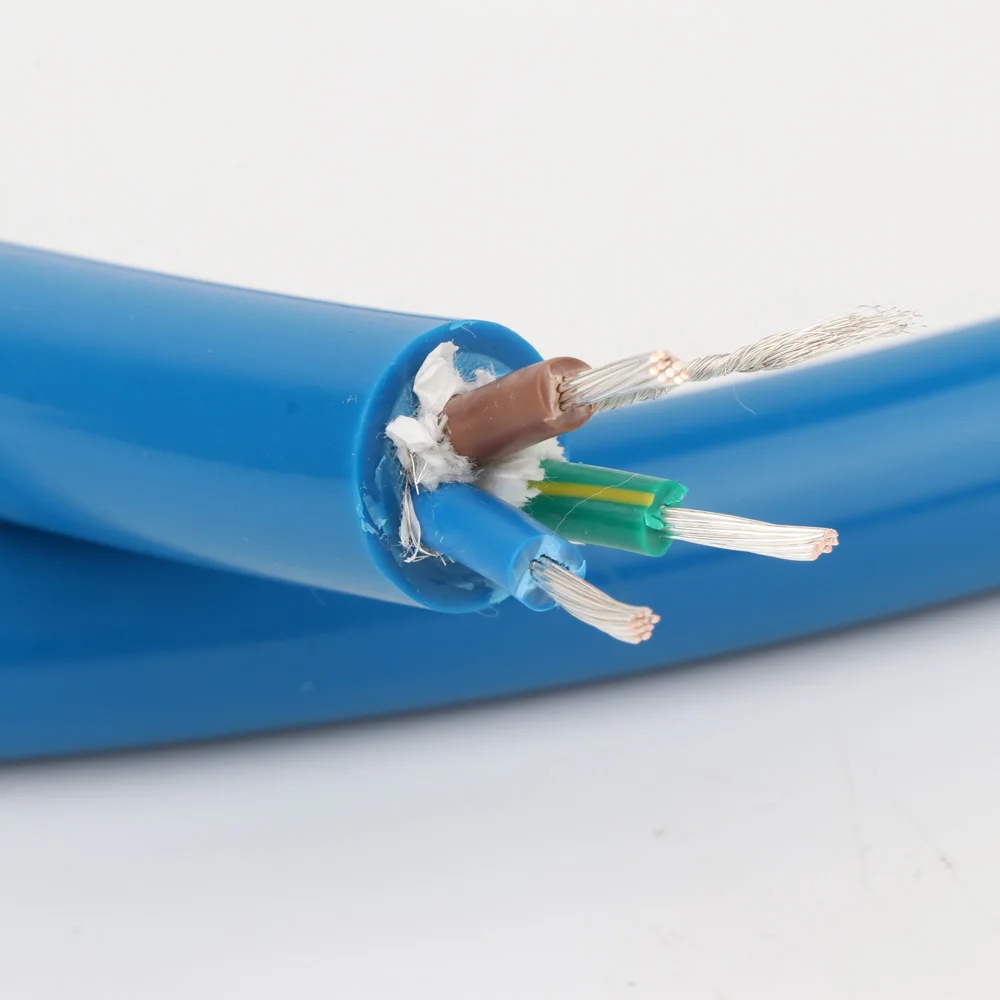 D511 كابل الطاقة EMC درع كابل الطاقة السائبة مرحبا نهاية OFC الفضة مطلي كابل الطاقة التيار المتناوب HiFi سلك الطاقة الصوتي