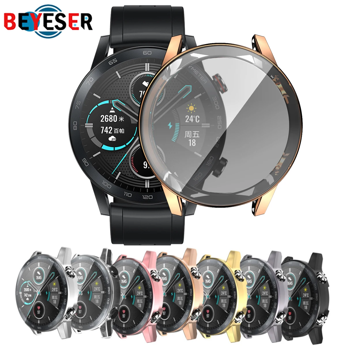 TPU Protection Case For Huawei Honor Magic Watch 2 46mm Cover Full Coverage Screen Protector Shell Bumper For Huawei Magic2 Case