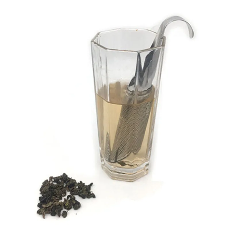 Tea Infuser Stainless Steel Tea Strainer Infuser Filter Pipe Design Touch Feel Holder Tool Tea Accessories