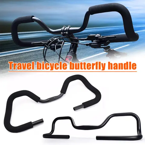 번치바 핸들바руль велосипед Aluminum Alloy Bicycle Butterfly Handlebar Mountain Bike Bicycle Riser Handlebar Road Bikes Cruisers Mount