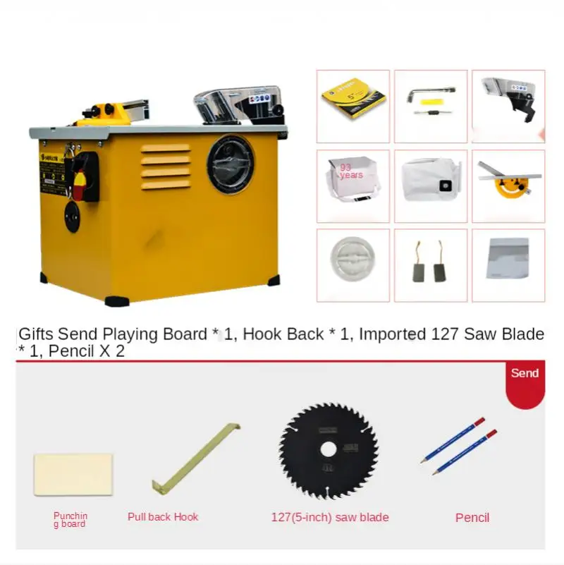 ใหม่สะอาดเห็นตารางขนาดเล็กมัลติฟังก์ชั่ไม้เลื่อยตัดไม้ตาราง Saw 2300W 220V/50Hz 4900r/Min