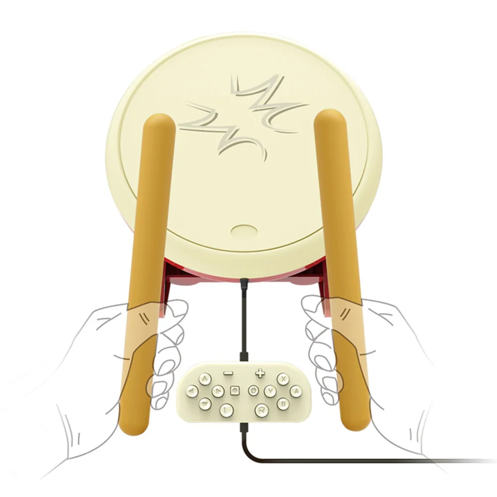 Taiko Drum Accessory Video Game Player Controller Assitant Console for Nintendo Switch for joycon-compatible