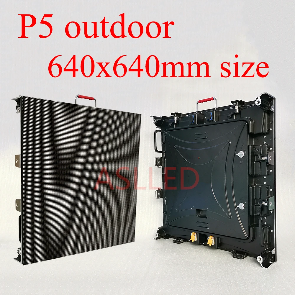 led screen rental P5 outdoor waterproof panel 640x640mm size die-cast aluminum cabinet LED Sign Board manufacturer