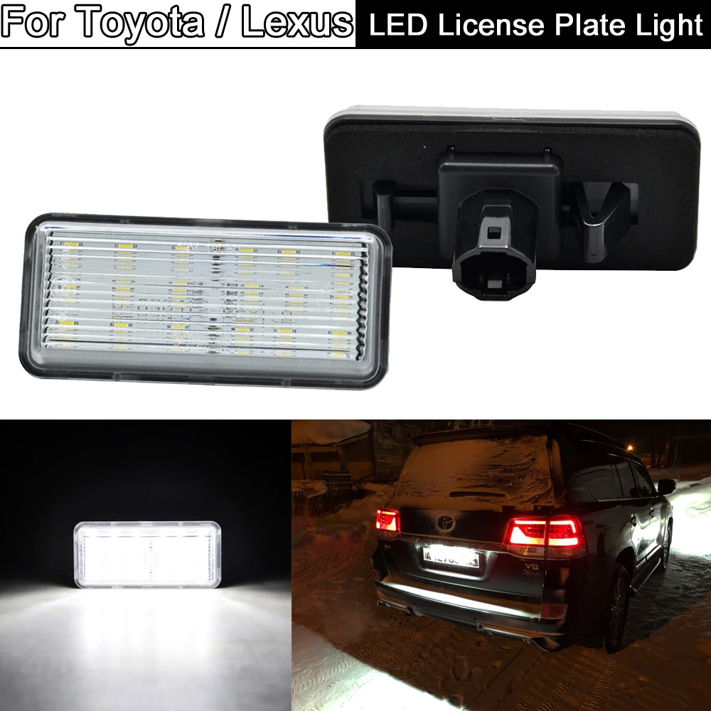 

LED License Plate Light Number Plate Lamp For Toyota Land Cruiser Prado J120 J100 J200 Reiz Mark X For Lexus LX470 GX470 LX570