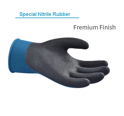 Women Safety Gardening Work Gloves 6 pairs Blue Nylon Spandex Micro Foam Nitrile Maxi High Flex Grip Abrasion Resistant