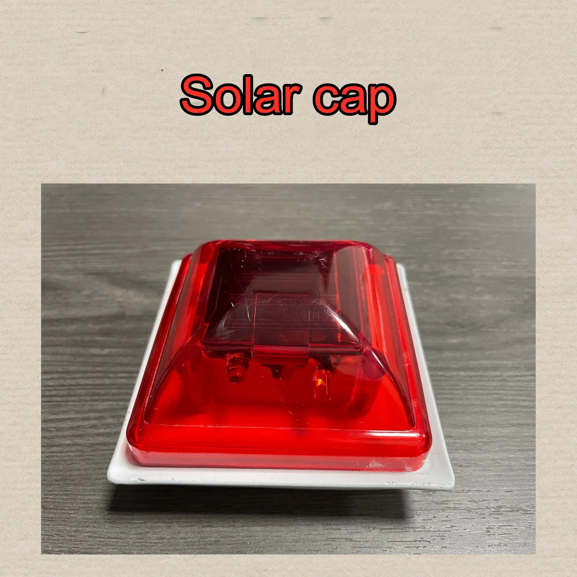 Solar Powered Red/Yellow Cap Warning Lamp LED Flashing Lights Road Barriers Traffic Barriers Square Flashing Obstacle Lights