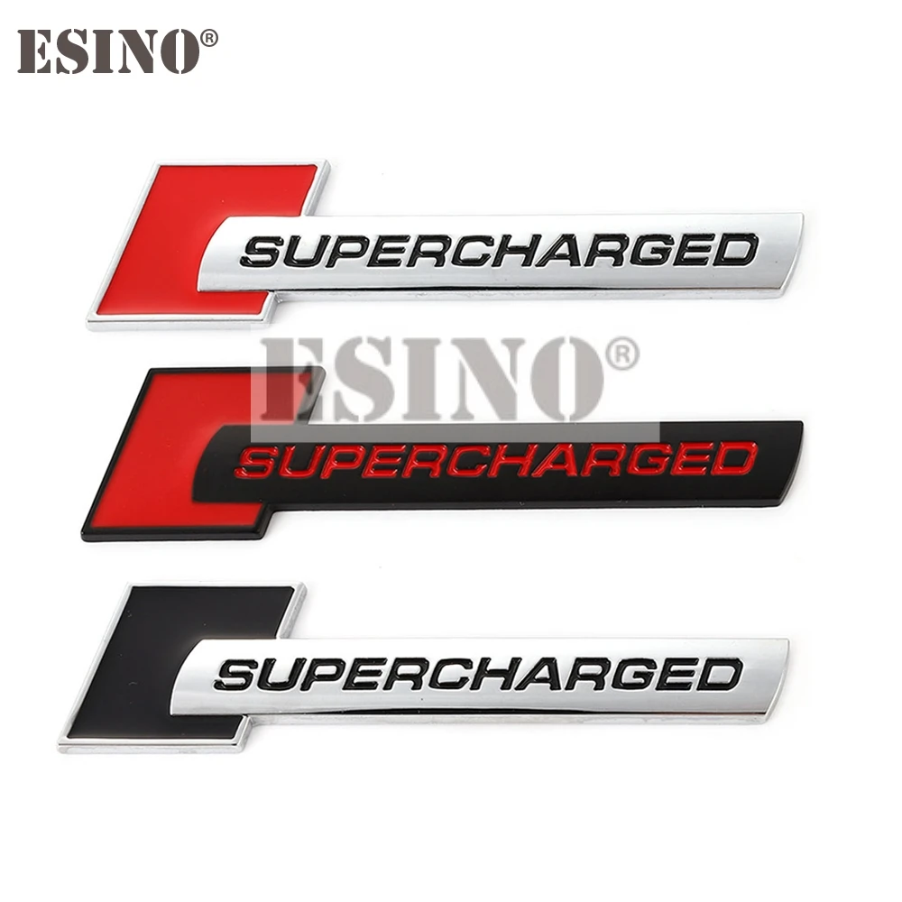 Car Styling Supercharged Turbo Boost Loading 3D Metal Chrome Zinc Alloy 3D Emblem Badge Sticker Decal Auto Accessory