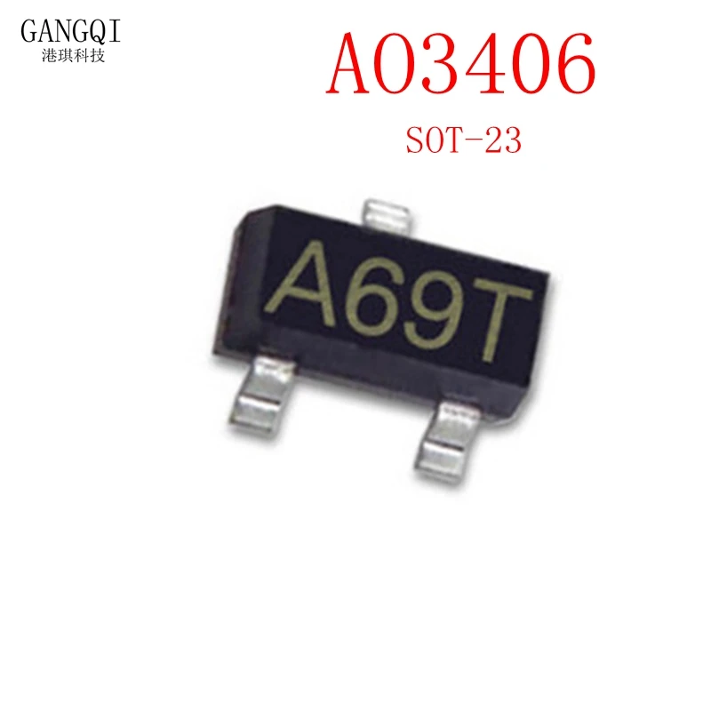 50Pcs AO3406 SOT-23…