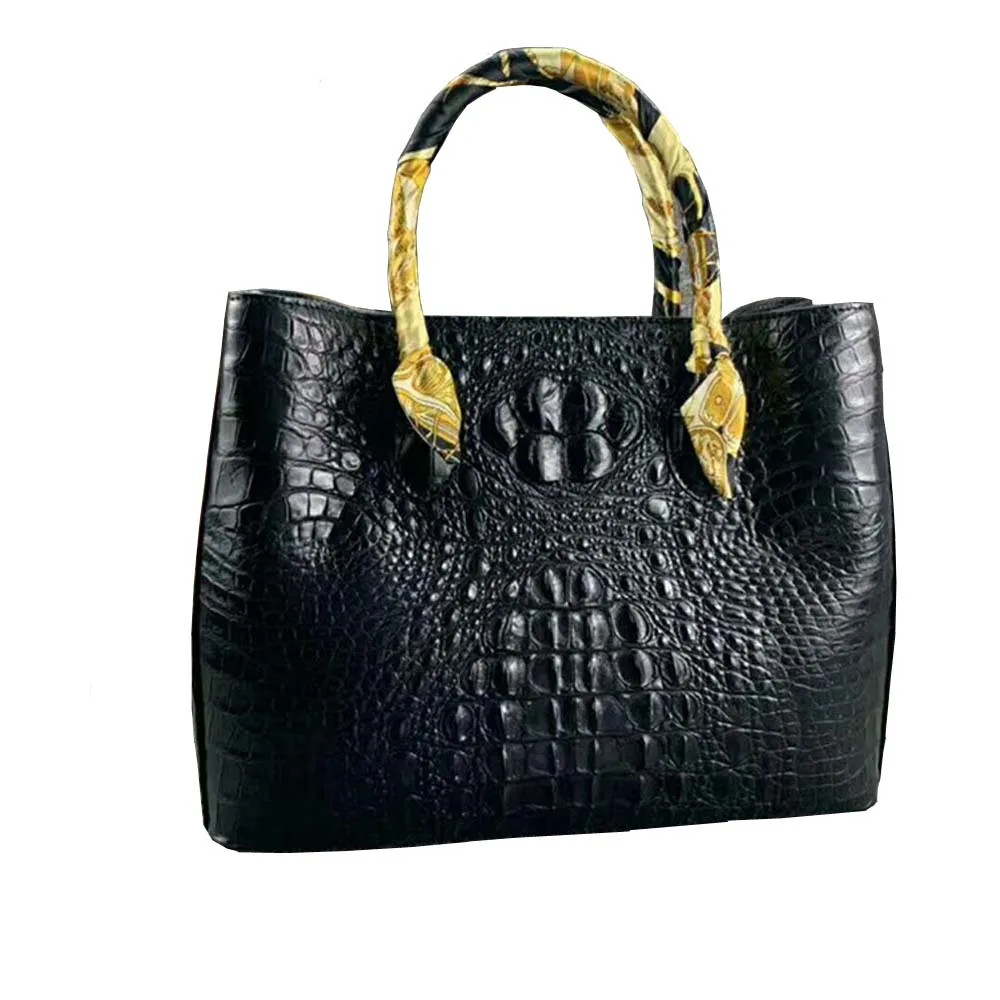 

yuanlai new Single shoulder bag crocodile leather Female bag Big bag business female handbag Zipper bag womenm handbag