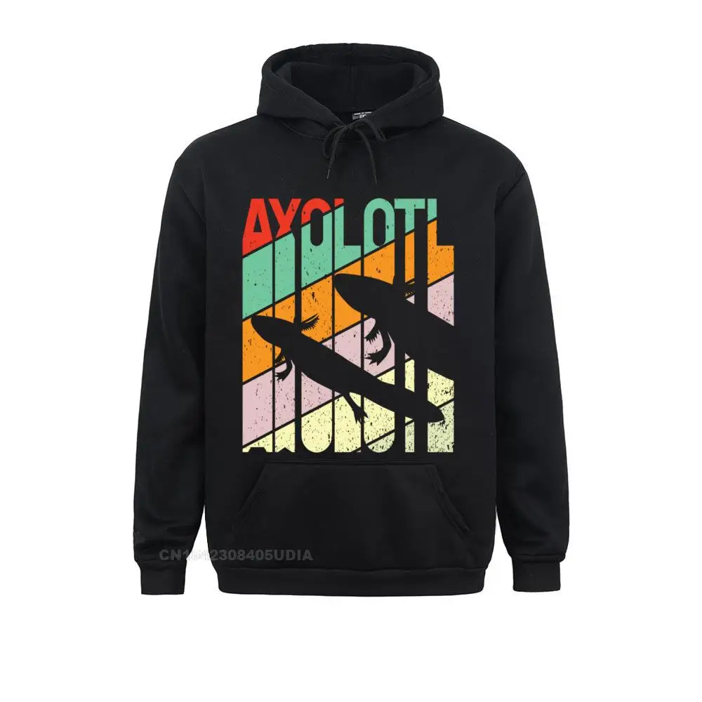 

Retro Vintage Axolotl Silhouette Classic Axolotls Amphibian Pullover Hoodie Sweatshirts Designer Cool Men Hoodies Clothes