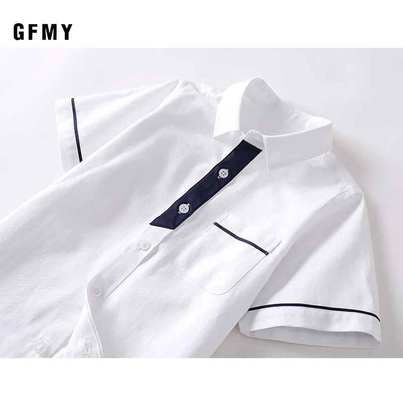 GFMY Kids Boy Shirts Clothes Solid Color 3-11Y Baby Shorts Sleeve Shirt Summer Tops Tees Shirts Children Cotton Blouse 2021