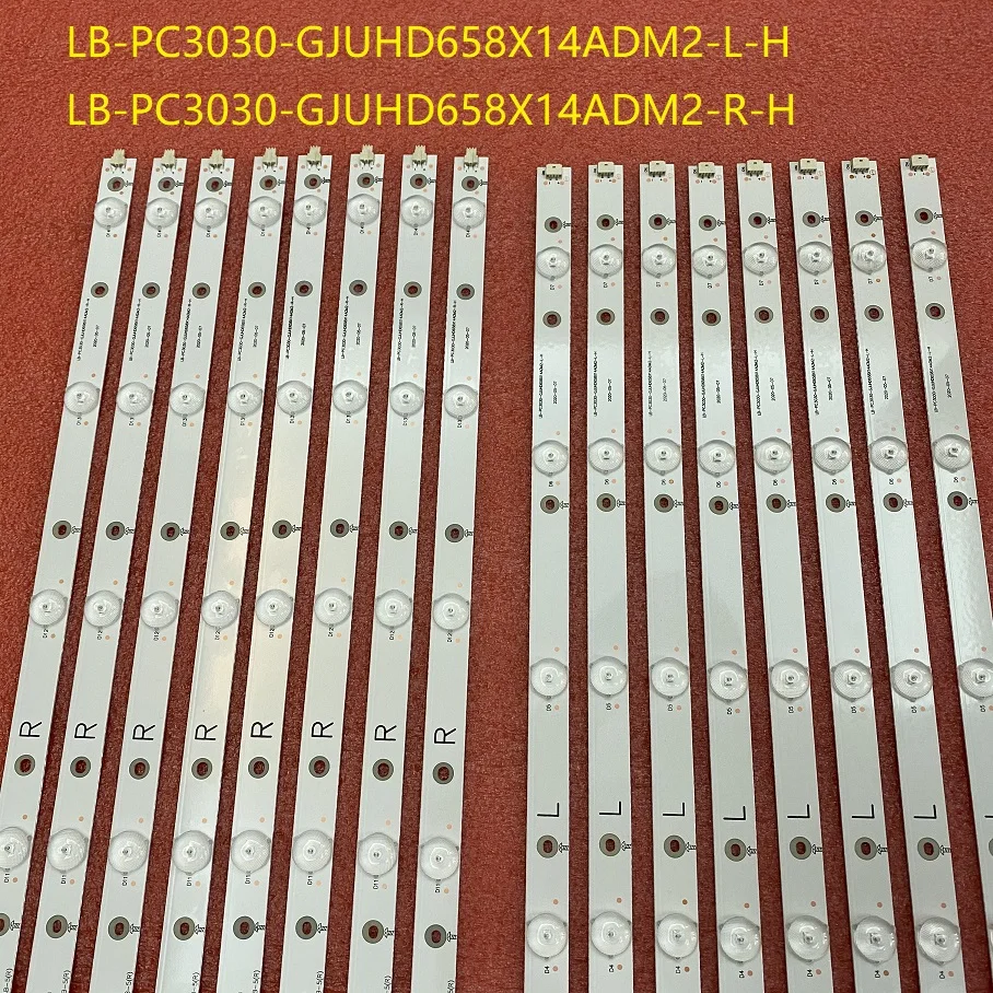 LED Backlight(16) สำหรับ65PUF6652 65PUS6121/12 65PUF6061 65PUF6656 65PUT6121 LB-PC3030-GJUHD658X14ADM2-R-L-H TPT650UA-DJ4QS5N