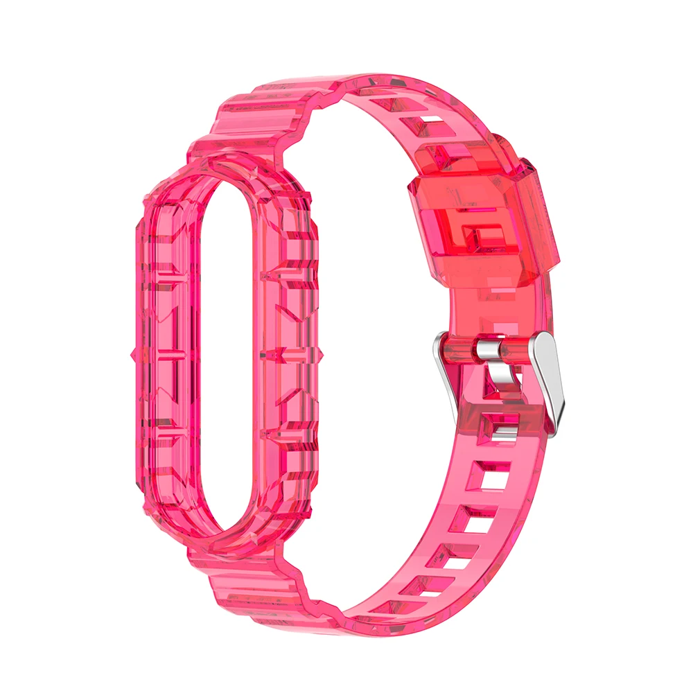 Transparent TPU Wrist Strap For Xiaomi Mi Band 8 7 6 5 4 3 Wristband Bracelet for Mi Band 7/6/5/4/3 Watchband